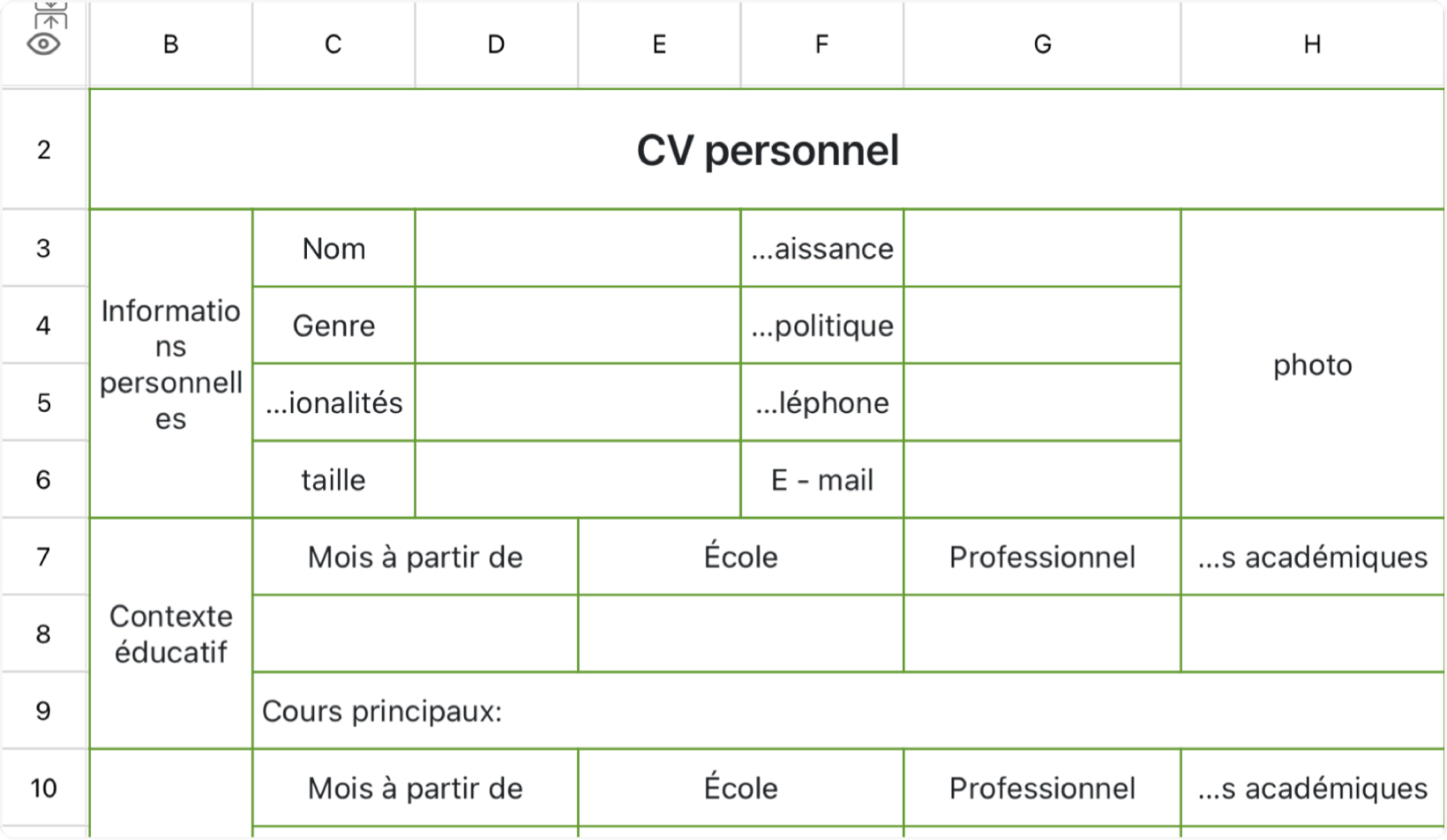 CV personnel de Classic atmosphere